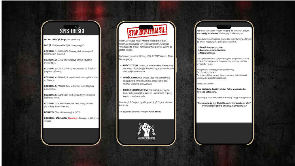🔥🔥🔥 PAKIET HARD RESET: Ebook "PIER***NY STRES" + Aplikacja (GRATIS)