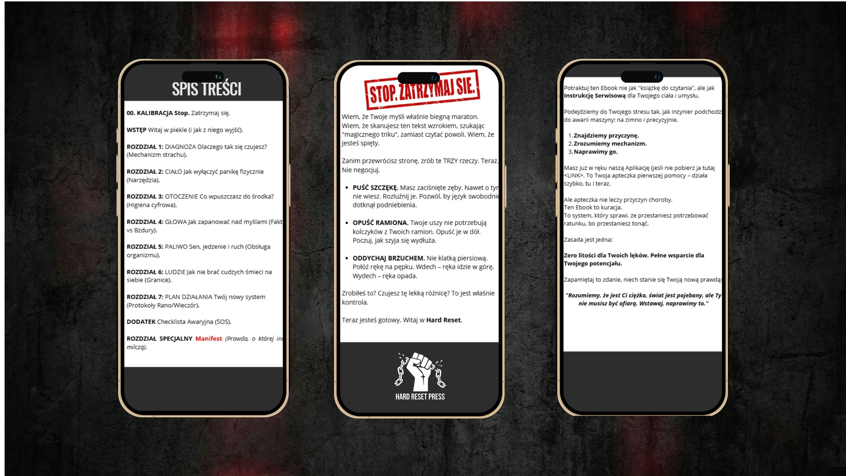 🔥🔥🔥 PAKIET HARD RESET: Ebook "PIER***NY STRES" + Aplikacja (GRATIS)